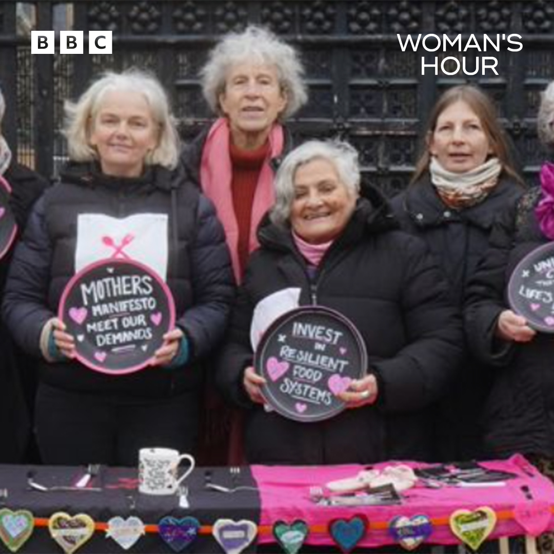 BBCWomansHour's tweet photo. A group of mothers are taking part in a five-day hunger strike outside Parliament in a bid to highlight the struggle thousands of mothers are facing to feed their children.

@EmmaBarnett is joined by one of the mothers ⬇️