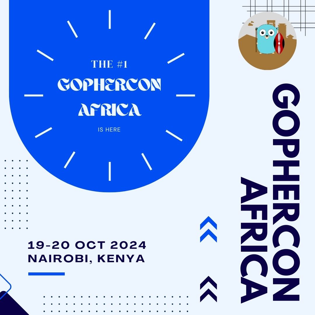 🎉Exciting news: The First Gophercon Conference in Africa[Nairobi] is here. Save The Date: 19th - 20th📆 Visit: nairobi.gophers.africa for more information @devfestnairobi @GolangNigeria @GolangAbuja @GopherCon @golang @gopherconeu @lagosgoph @marvin_hosea