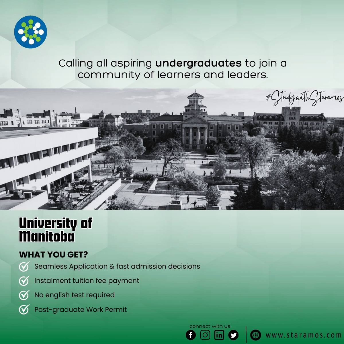 StaramosR's tweet photo. Get yourself a quality education, and a vibrant campus life, and build endless connections by embracing an undergraduate degree in Canada.
Send us a DM to turn dreams into degrees!
#CanadaDreams Kai #studypermitchanges #studyinCANADA2024 https://t.co/levPDYy3Xb