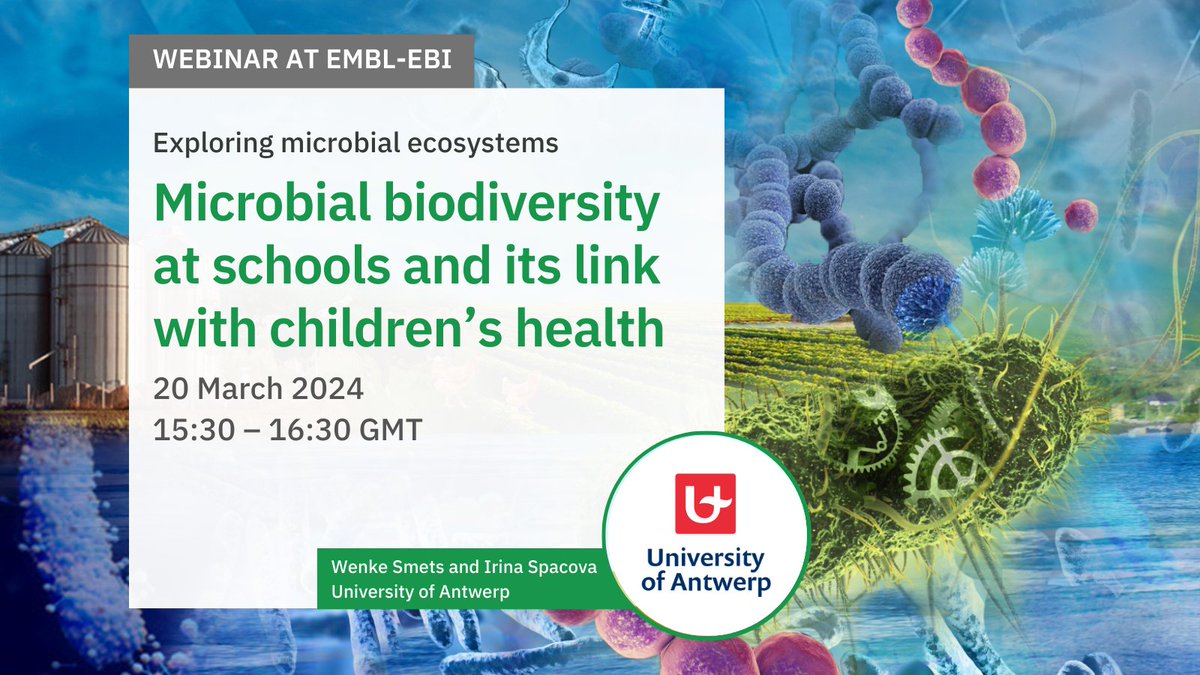 EMBL-EBI Training (@ebitraining) on Twitter photo Join us next week with <a href="/Irina_Spacova/">Irina Spacova</a> and <a href="/_Wenke_/">Wenke Smets</a> to discover the microbial diversity in school playgrounds and its impact on children's health. Registration is free but essential: ebi.ac.uk/training/event… #datascience #lifesciences #bioinformatics #microbiology #metagenomics Join us next week with <a href="/Irina_Spacova/">Irina Spacova</a> and <a href="/_Wenke_/">Wenke Smets</a> to discover the microbial diversity in school playgrounds and its impact on children's health. Registration is free but essential: ebi.ac.uk/training/event… #datascience #lifesciences #bioinformatics #microbiology #metagenomics