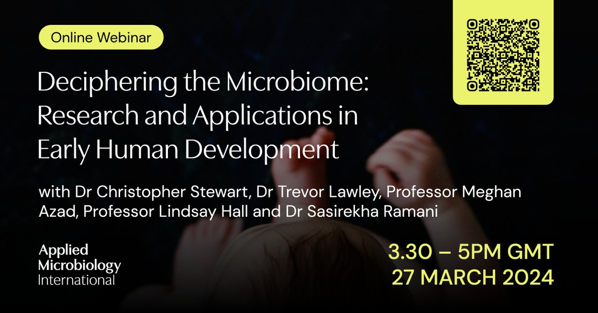 Please join us for what should be a fun event with @MeghanAzad @hall_lab @LawleyLab and @sash_ramani. We will be discussing all things human milk and early life microbiome, from clinical samples to relevant models! Hosted by @AMIposts More info here: appliedmicrobiology.org/ems-event-cale…