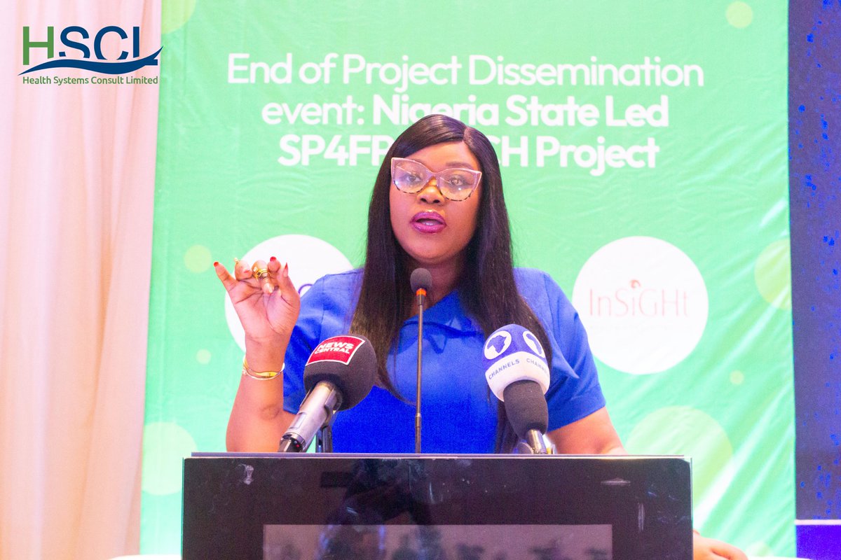 HSCLimited's tweet photo. Event anchor, @healthertainer Dr. Kelechi Okoro  welcomes guests to the event. 

#HSCL
#EndOfSP4FPMNCHProjectDissemination
#HSCL_LASHMA
#HSCL_BASCHMA
#HSCL_YSCHMA https://t.co/rZGlQfTlOe