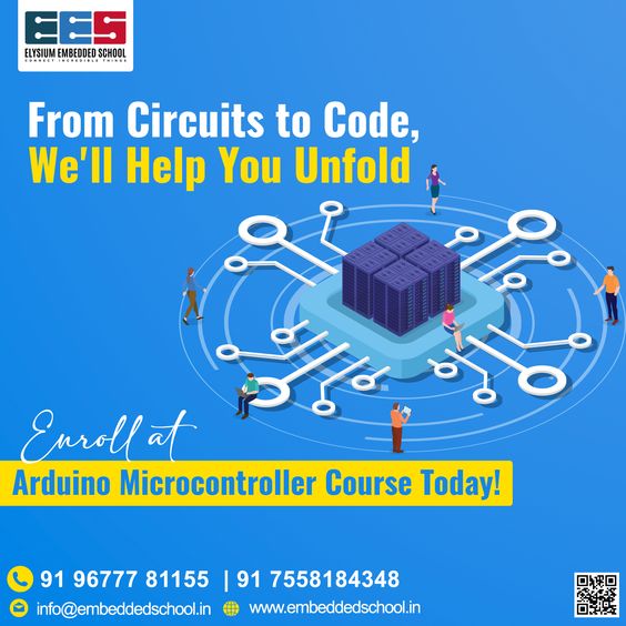 Stepping into the world of Arduino microcontrollers? Look no further than Elysium Embedded School! 🎓 

#elysiumembeddedschool #no1embeddedtraining #IOT #robotictraining #embeddedcourse #embeddedsoftware #PIC #microcontroller #rasberry #sensory #trainingcenter #courses2024