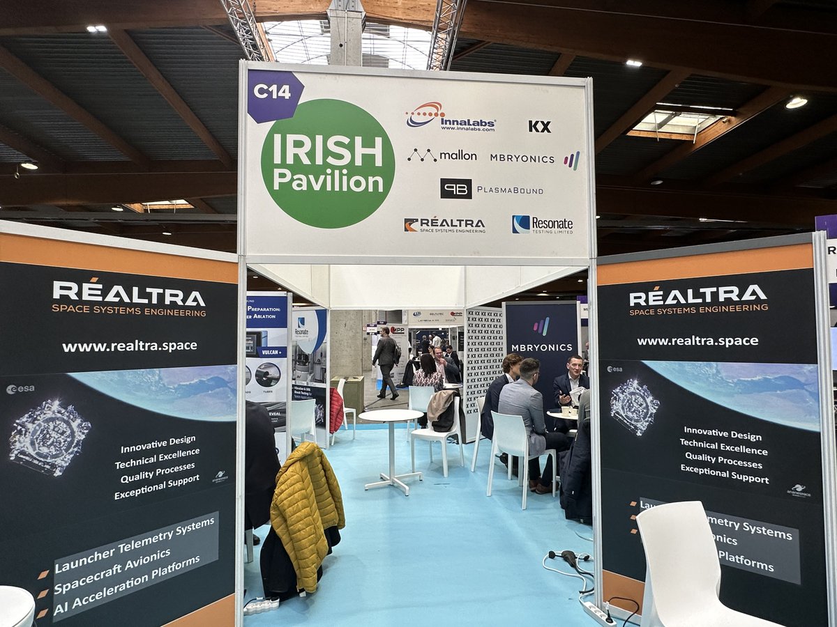 ☘️Seven Irish companies are participating to the Paris Space Week #PSW today and tomorrow ! 🚀 The #Space sector is growing fast in #Ireland with more than 120 companies involved in @esa projects