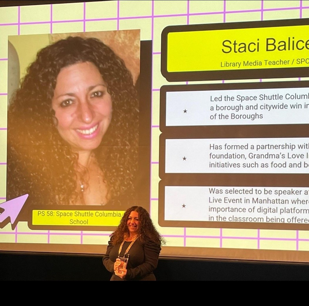 So proud of <a href="/PS58RSSColumbia/">PS58R SS Columbia School</a> very own <a href="/StaciBalice/">Staci Balice58</a> for being a recipient of the Excellence in Technology Award <a href="/NYCSchools/">NYC Public Schools</a> Tech Summit. Keep Reaching for the Stars ⭐️🌟 <a href="/DrMarionWilson/">Dr. Marion Wilson</a> <a href="/CSD31SI/">CSD31StatenIsland</a> <a href="/JPatanio/">Jackie Patanio</a> <a href="/GregoryRocco58/">Gregory Rocco</a> <a href="/MrLuisiSSC58/">Joe Luisi</a>