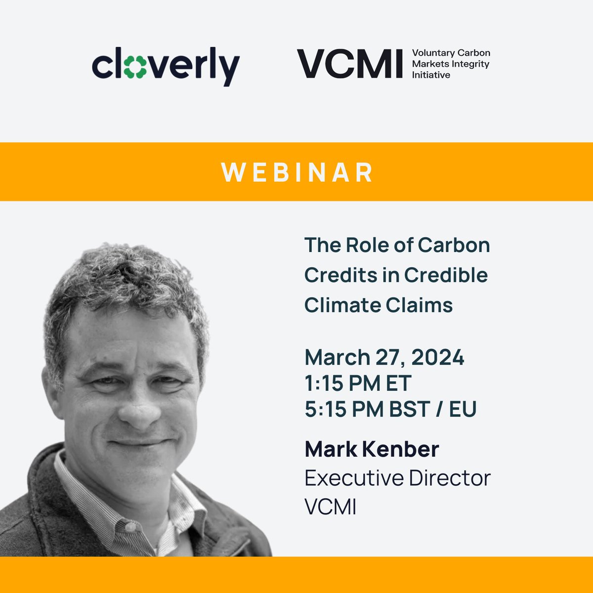 How can companies make #climate claims with integrity and confidence? Join us and @getcloverlyto hear industry experts including @MarkKenber deliver insight on current best practice. 📅 Weds. March 27 🕒 1:15pm ET / 5:15pm BST 📌 Sign up here: ow.ly/TXuW50QQyaA