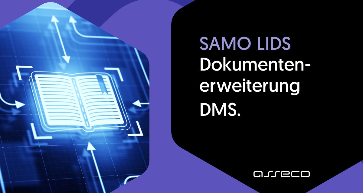 #Asseco_SAMO_LIDS bietet im Standard Funktionen zum Anhängen von #Dokumenten an #Asset- und #Prozessobjekte.

Mit der #Dokumentenerweiterung #DMS wird diese um eine Lösung für die Organisation und Koordination aller Dokumente erweitert.

Weitere Infos: bit.ly/3TwJvgT