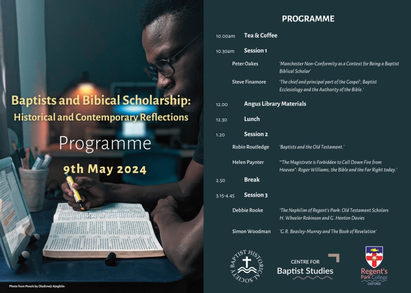 We now have the full titles for the Biblical Scholarship conference in May, and tickets are selling (well, they're free but you know what I mean) fast! Book here: tinyurl.com/43a3d5uf