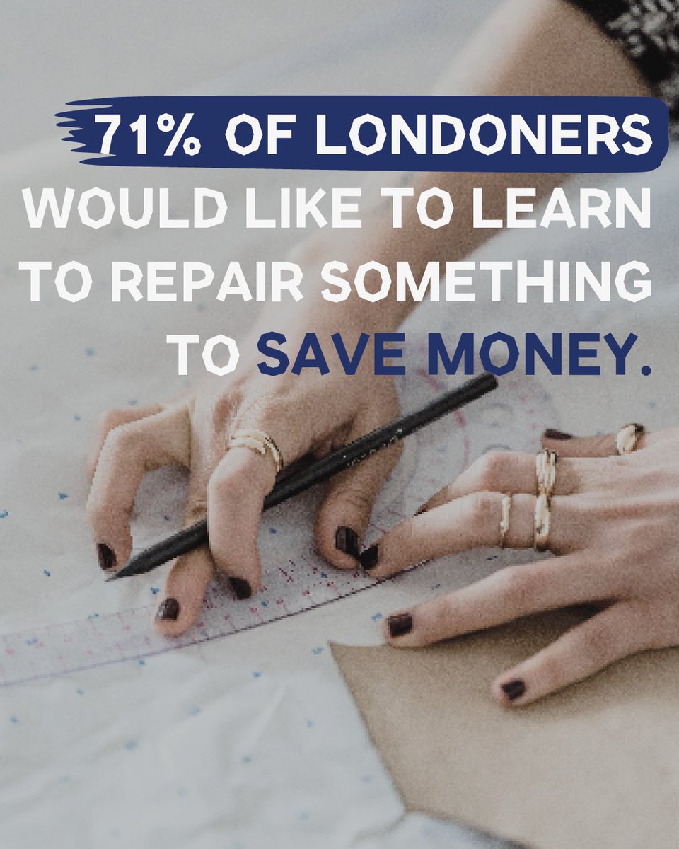 Fixing the stuff you already own is a great way to save money and help the planet 💰🌎 Join one of 130+ Repair Week events taking place across London to learn repair skills, fix your much loved items and save money along the way. 🔗 zurl.co/NjGX #RepairWeekLDN