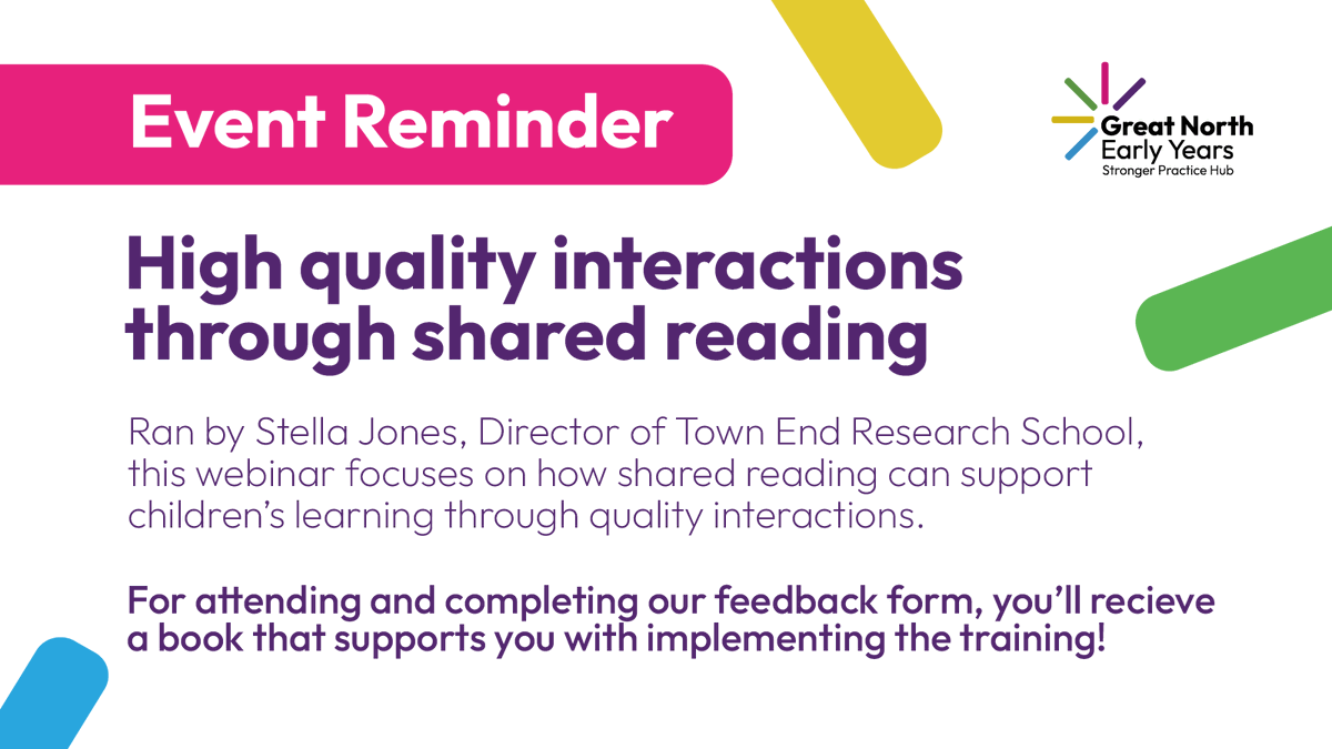 greatnorthsph's tweet photo. Childminders and early years practitioners! πΆ
We're hosting an event delivered by @TownEndResearch to help you implement the PEER framework about reading to your children.
Find out more: https://t.co/gLjmdBKtLb
#EduTwitter #SchoolSupport #ProfessionalDevleopment https://t.co/f8YwYHmMf7