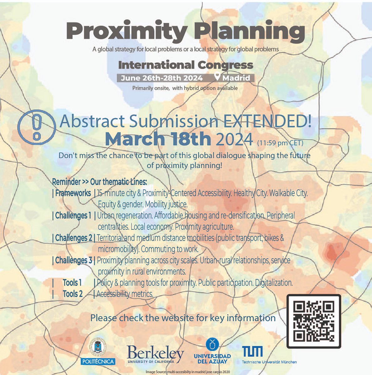 Good news about the Proximity Planning International Congress📢Abstract Submission has been EXTENDED‼️ 💡 Don't miss the chance to shape global urban transformation together! All details are available on our official website: lnkd.in/dGMghCMv
#ProximityPlanning