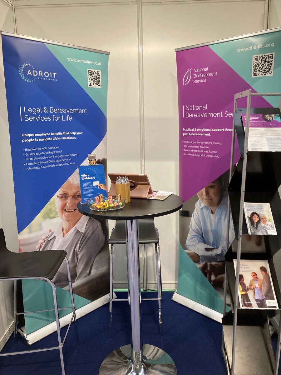📢 Join us at stand 221 at the Health & Wellbeing at Work Expo! Our Adroit & National Bereavement Service team is exhibiting at the Health & Wellbeing at Work exhibition today & tomorrow at the NEC in Birmingham. 📲 Book your ticket: buff.ly/3I7ZHw7