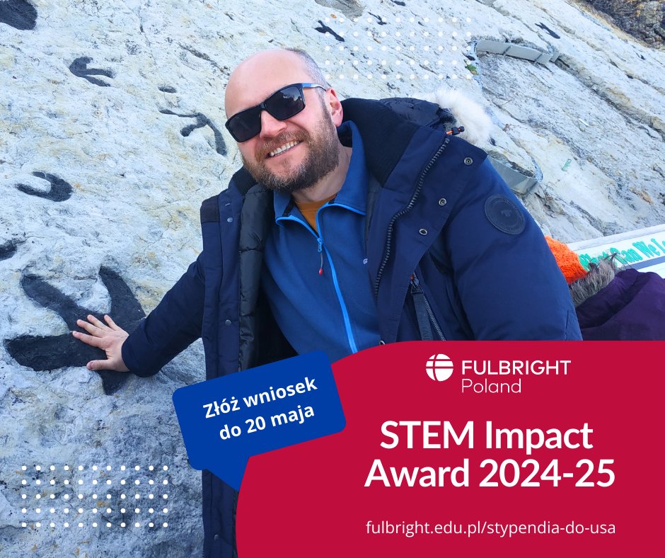 Fulbright STEM Impact Award 2024-25 to program dla osób kierujących projektami badawczymi z obszarów STEM, pozwalający na realizację krótkoterminowego (2-6 tyg) projektu badawczego i/lub dydaktycznego w USA. Nabór wniosków trwa do 20 maja. Więcej info 👉 fulbright.edu.pl/stypendia-do-u…