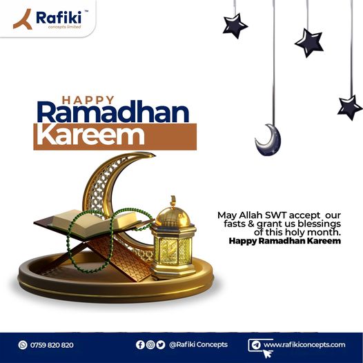 Wishing you a Ramadan filled with blessings and peace. Happy Ramadhan Kareem from Rafiki Concepts Limited. May this auspicious time bring you closer to tranquility and give your heart the comfort it seeks.
#RamadhanKareem
#BlessedRamadan
#RafikiConcepts 
KCSE, Mutahi Kagwe, Kenya