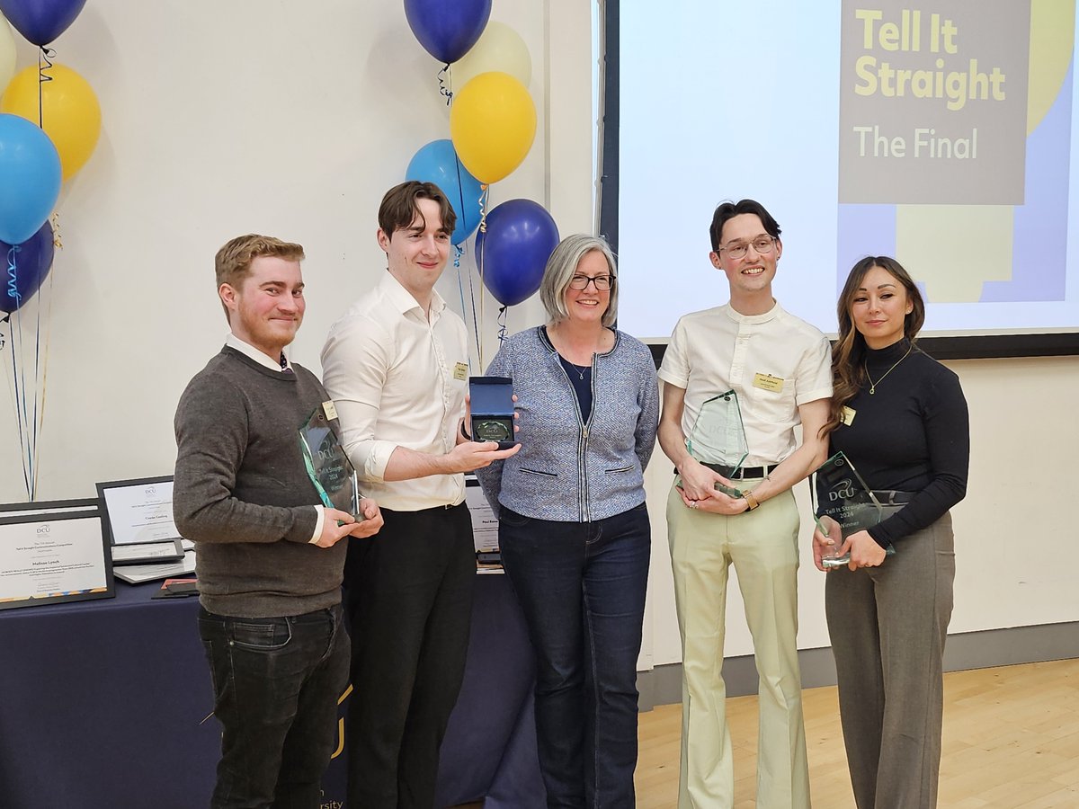 Congrats to @DCUPhysics PhD students Ciaran Cooling & Paul Cannon for their success in the Tell it Straight finals. Ciaran won 1st prize in the Year 1 category with Paul taking 2nd place in the Year 2+ category @DCU @DCUGradStudies