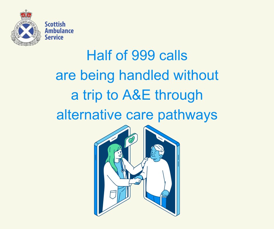 Through our integrated clinical hub, we support more patients get to treatment in their community or at home where it is safe to do so.

We ensure our patients get the right care, at the right time.

Find out more: scottishambulance.com/news/sas-integ… #RightCareRightPlace