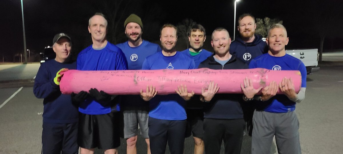 @F3Lexington <a href="/F3Crypt/">F3 Crypt</a> 8 pax wear blue to support Team Harmon with Pinky