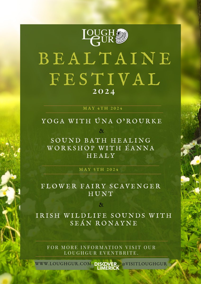 Bealtaine Festival ✨May 4th & May 5th 2024 We are excited to announce our next Celtic Festival which takes place May Bank Holiday Weekend. Book you places today with the links below ⬇️ eventbrite.ie/d/ireland--lim… @Limerick_ie