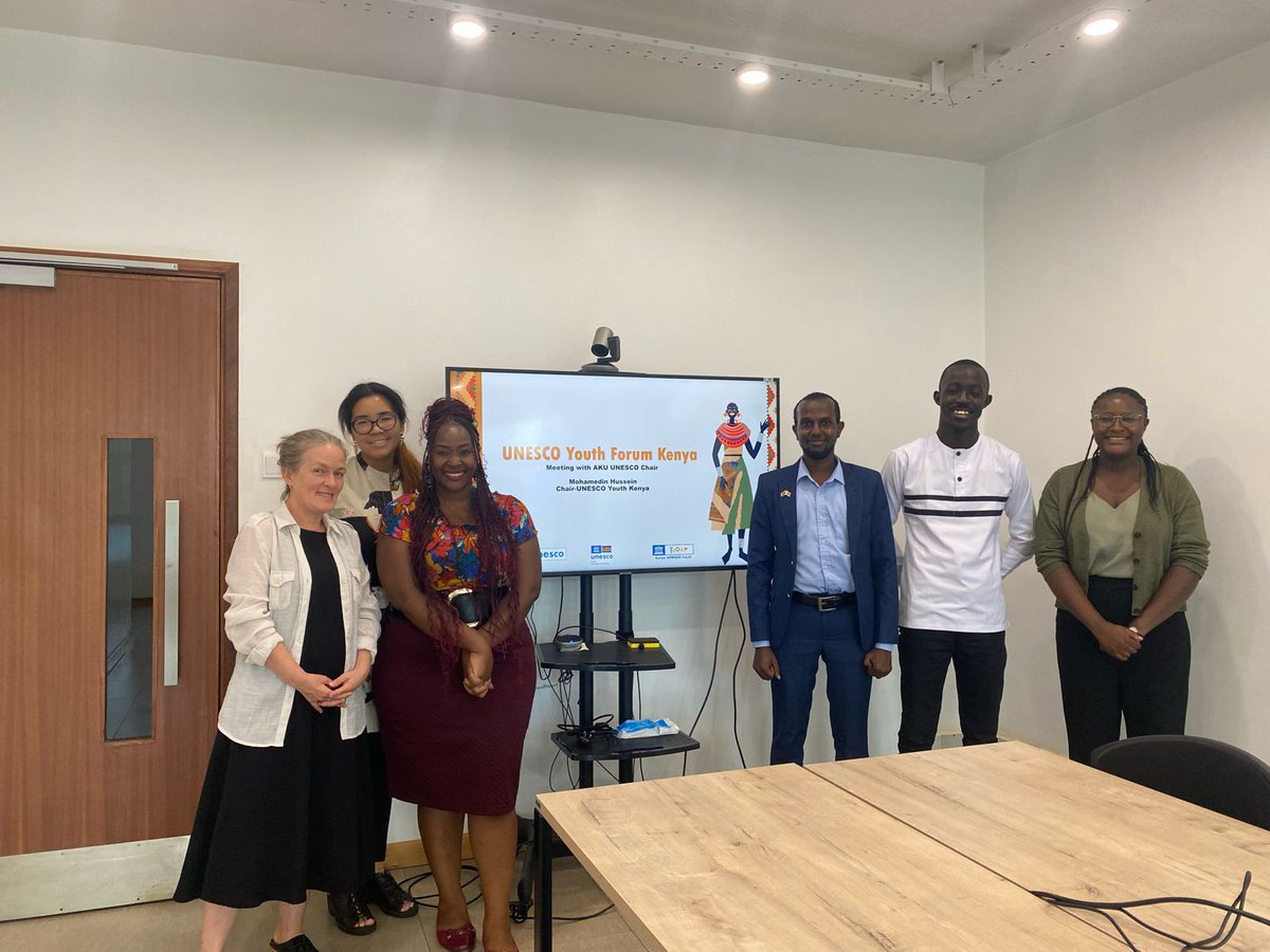 Glad to be hosted yesterday at @AKUCoEWCHEA offices with my colleague @OdhiamboOlela, representing @UnescoYouthKe. We discussed collaboration opportunities with the AKU #UNESCO Chair on Youth Leadership in Science, Health, Gender, & Education, led by Prof. Marleen Temmerman.