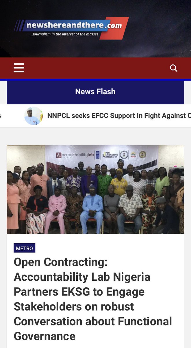 #weareinthenews We are happy to share that our Anti-Corruption Innovation Project in partnership with @UNDPNigeria and @ekitistategov was highlighted in the news. This project empowers citizens to track #publicprocurement, ensuring a fair and efficient use of public funds is…