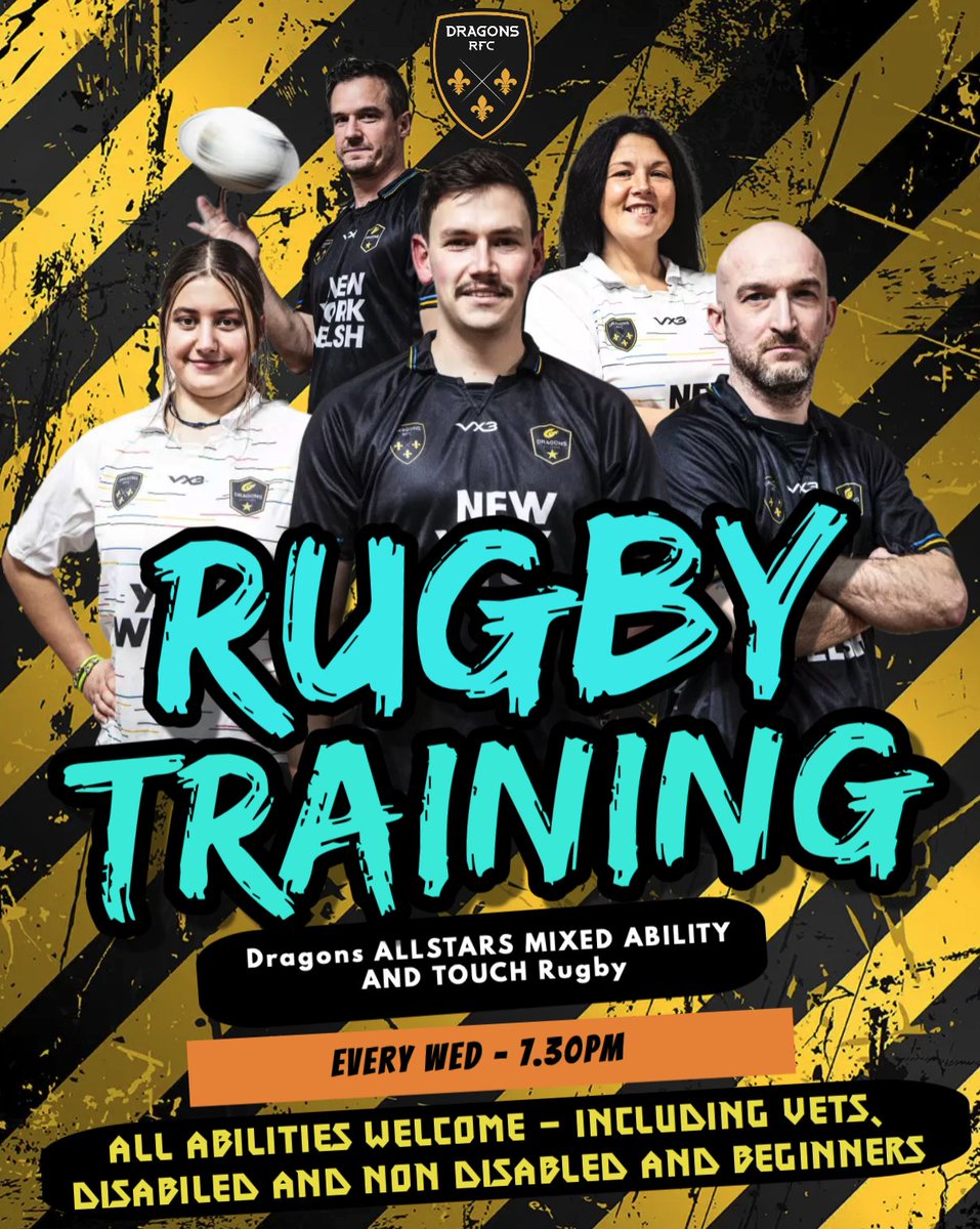 Training tomorrow night at Rodney Parade. 7.15pm for 7.30 start. The ladies are meeting at the Dodger Pub for a squad meeting at 7.30 to discuss the season and welcome any new members who are interested in joining the new MA side. The Dodger, NP19 8EA👍 Pop along!!
