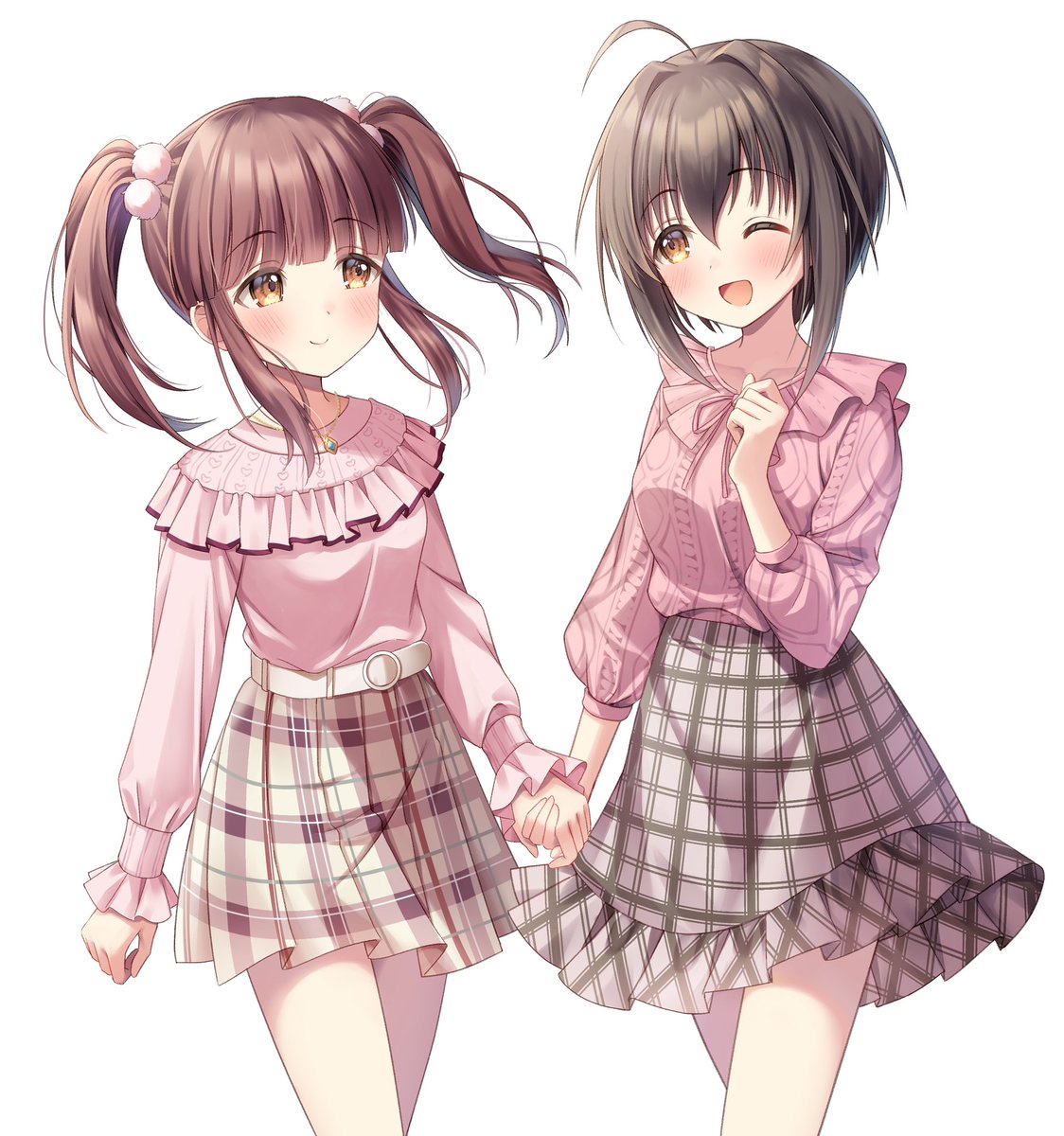 小日向美穂 ,緒方智絵里 「ミコトさん()の美穂+智絵里短編小説まとめ本の表紙イラスト&amp;デザイン、挿」|ひびき透のイラスト