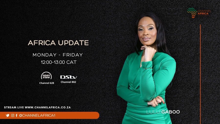 Welcome to #AfricaUpdate with @Lulu_Gaboo & I have on the team: @traceyboomgaard |||@joey_legodi| @nhlakesmahlangu| @Mabange_L | @Zanyjamby |@ThutoSharon | @Mabu_B Send Comments & Voice notes to: 📲 +27 63 406 9126 DSTV 802 | OPENVIEW 628 | LIVESTREAM🔗 bit.ly/36efN89
