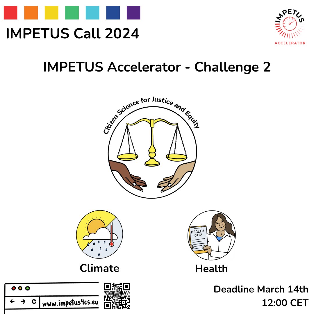 impetus4cs's tweet photo. Only a few days left to apply for the #IMPETUS4CS accelerator programme!
If your project focuses on one of our challenges and would benefit from #funding and #support. We want to hear from you!
Deadline - Mar 14 - 12:00 CET
https://t.co/fS6KzTI4eF
#sustability #justice #equity https://t.co/LAt9VqMPcl