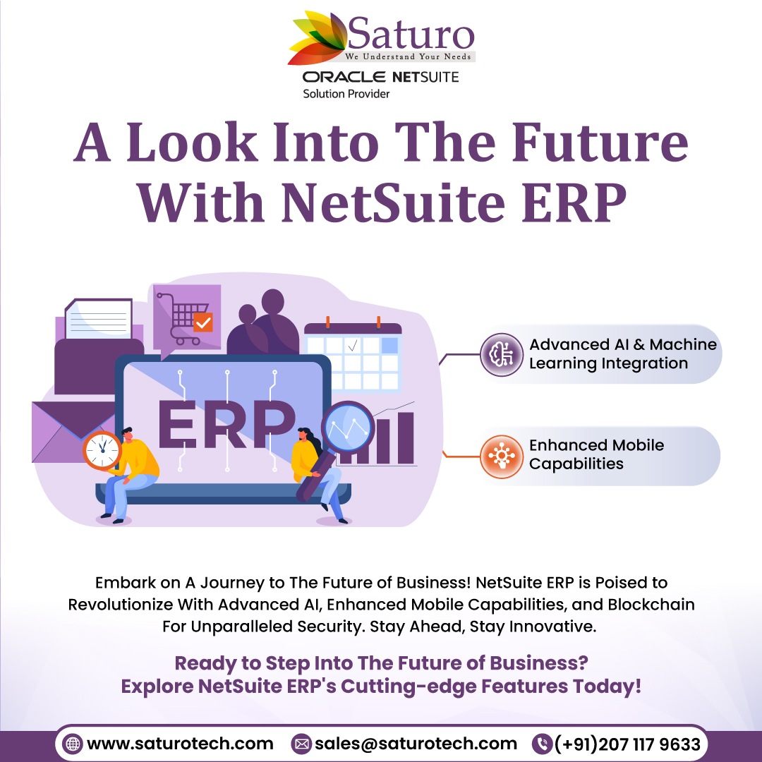 saturotech's tweet image. Unlock the Future of Business with NetSuite ERP! Experience the power of advanced AI, seamless machine learning integration, and enhanced mobile capabilities. Stay ahead, stay innovative.

#netsuiteinnovation #futurebusiness #airevolution #mobileintegration  #integration #saturo