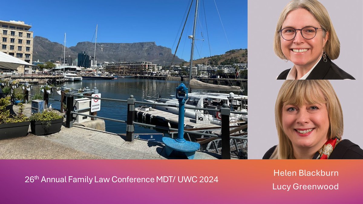 <a href="/IFLGUK/">The International Family Law Group LLP</a> Partners <a href="/lucydagreenwood/">Lucy Greenwood</a> &amp; <a href="/HelenB_UK/">Helen Blackburn</a> are delighted to be given the opportunity to speak at the 26th Annual Family Law Conference hosted by Miller du Toit in Cape Town this week - 27 countries represented
#internationalconference2024 #southafrica #capetown #familylawyers