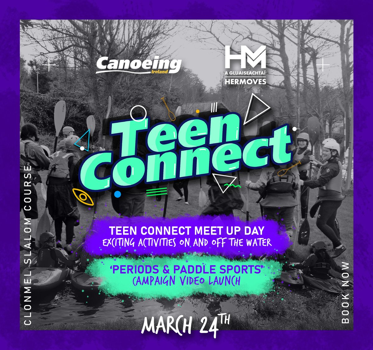 Teen Connect have been busy! 👀 Canoeing Ireland are hosting the Teen Connect Meet Day on Sunday 24th March in Clonmel to launch of their ‘Periods and Paddle Sports’ campaign video. 🎥 Tickets are available on Eventbrite. #FindSomethingThatMoveYou #HerMoves #TeenConnect