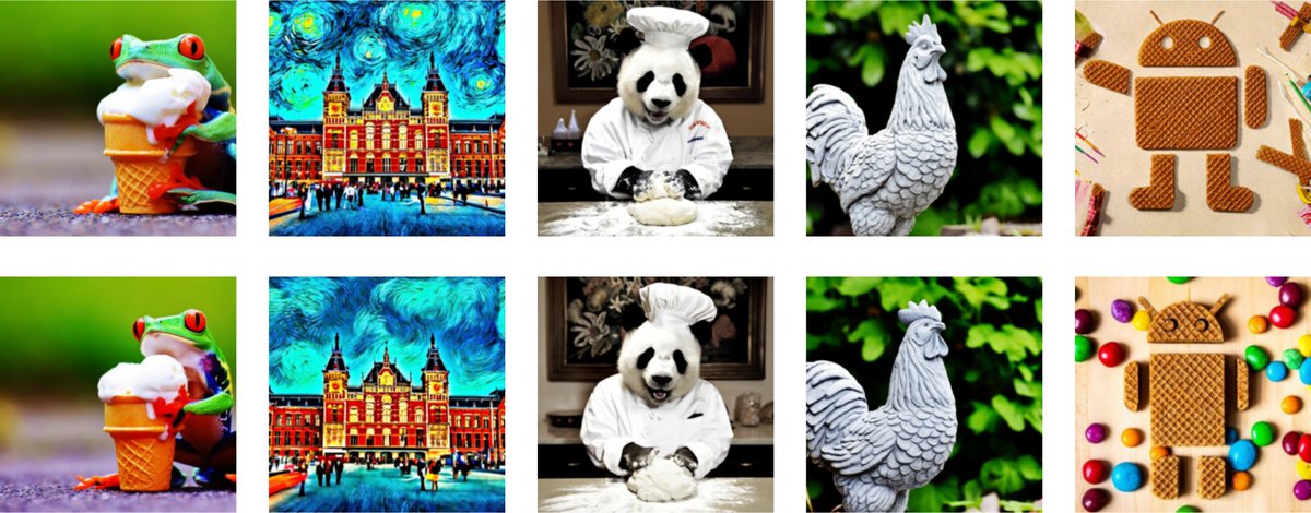 Jonathan Heek (@jonathanheek) on Twitter photo Fast sampling with 'Multistep Consistency Models': We get 1.6 FID on Imagenet64 in 4 steps and scale text-to-image models, generating 256x256 images with 16 steps.
Guess which row is distilled?
With <a href="/emiel_hoogeboom/">Emiel Hoogeboom</a> <a href="/TimSalimans/">Tim Salimans</a>
Arxiv: arxiv.org/abs/2403.06807 Fast sampling with 'Multistep Consistency Models': We get 1.6 FID on Imagenet64 in 4 steps and scale text-to-image models, generating 256x256 images with 16 steps.
Guess which row is distilled?
With <a href="/emiel_hoogeboom/">Emiel Hoogeboom</a> <a href="/TimSalimans/">Tim Salimans</a>
Arxiv: arxiv.org/abs/2403.06807