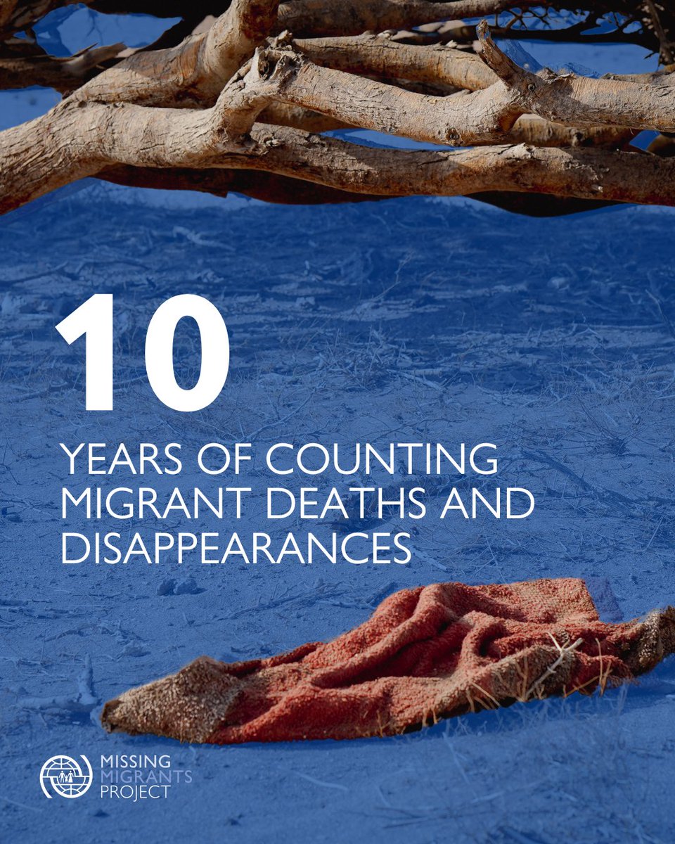 🥀Ten years on, the figures remain staggering. The @MissingMigrants Project today shows that more than 61,000 people have died during migration over the last decade. The true figure, however, is estimated to be much higher due to challenges in data collection.