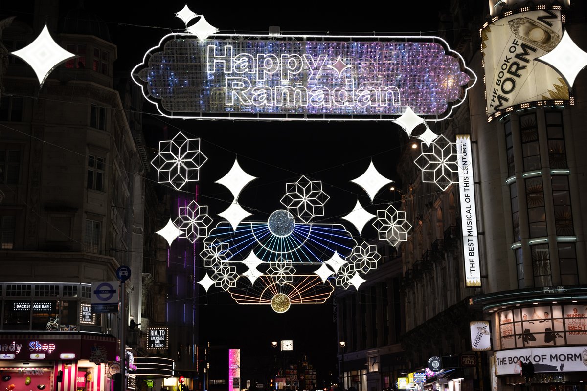 The Aziz Foundation Team wishes you a very Happy Ramadan. May the divine month bring you and your loved ones an abundance of blessings✨ Come visit the lights, they are located on 📍Coventry Street, Piccadilly Circus 📷 @rooful_ali