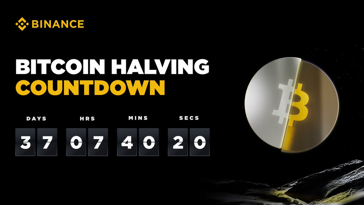 37 days until one of the biggest events of the year - the #Bitcoin halving! 

Who's ready?