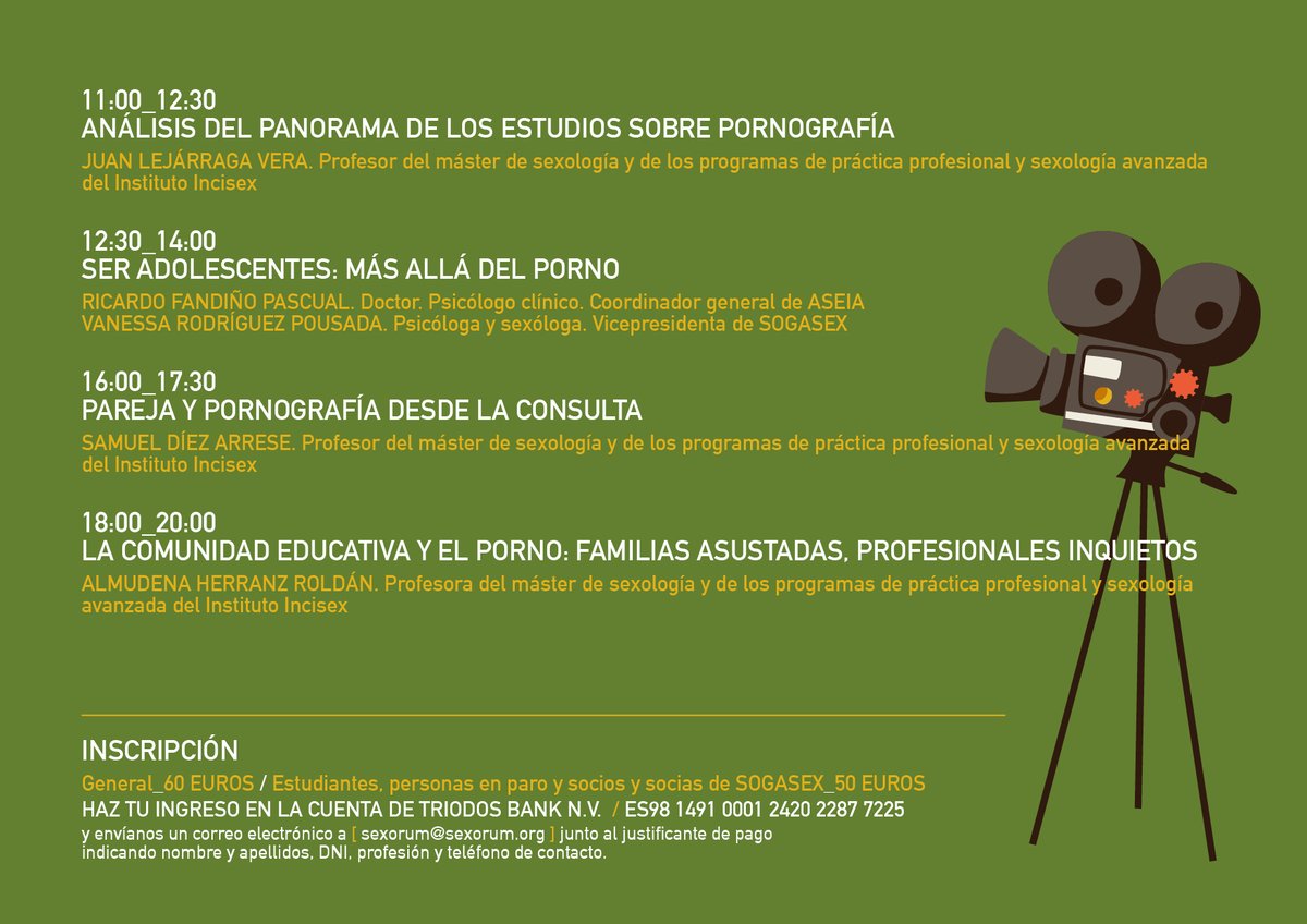 heroedesillon's tweet image. Abordaje profesional del uso actual de la #pornografía con @sexorum y @sogasex