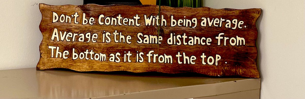 sweat_nancy's tweet photo. Of course this sign is in @AudraJeffries9 office. She is anything but average. Be like Audra; be extra.π€£π
#dontsettleforaverage #beyondcontent https://t.co/eTqgehvOCn