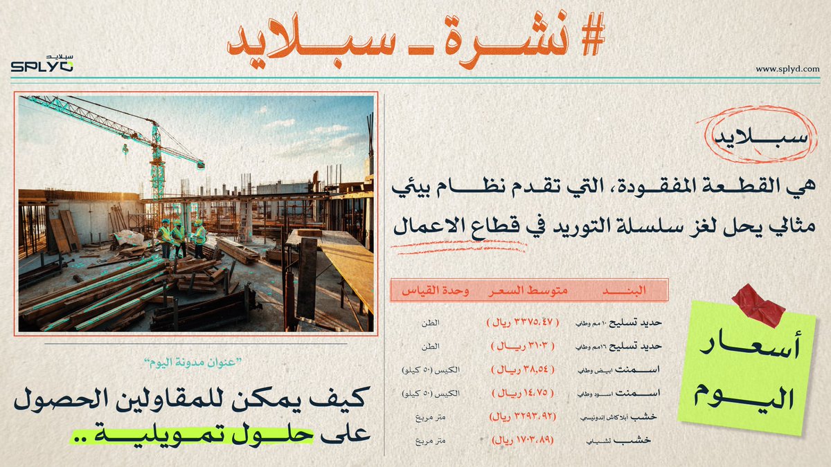 getSplyd's tweet photo. نشرتنا البريدية وصلت 🚧 
لا تفوتك اهم الاخبار في قطاع سلاسل الامداد.

للانضمام لنشرة سبلايد 📨: https://t.co/3EgXv3j2QV https://t.co/UC3aHRkIiI