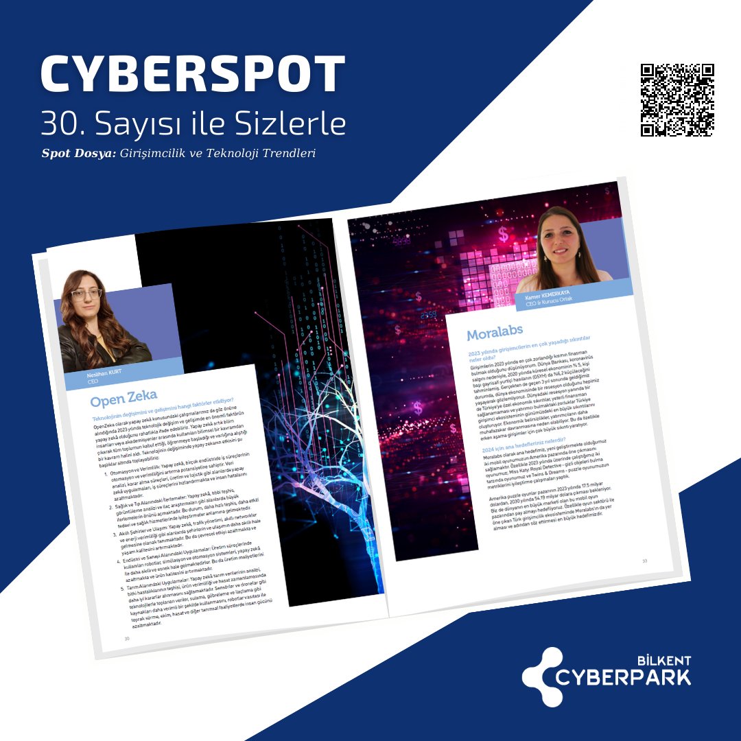 🔍 CYBERSPOT'un "Girişimcilik ve Teknoloji Trendleri" konulu 30. sayısını kaçırmayın!

📖 Heyecan verici içeriklerle dolu olan bu sayıda, geleceğin trendlerini birlikte yakalayalım.

Okumak için hemen tıklayın 👉 bit.ly/3RH6Qui