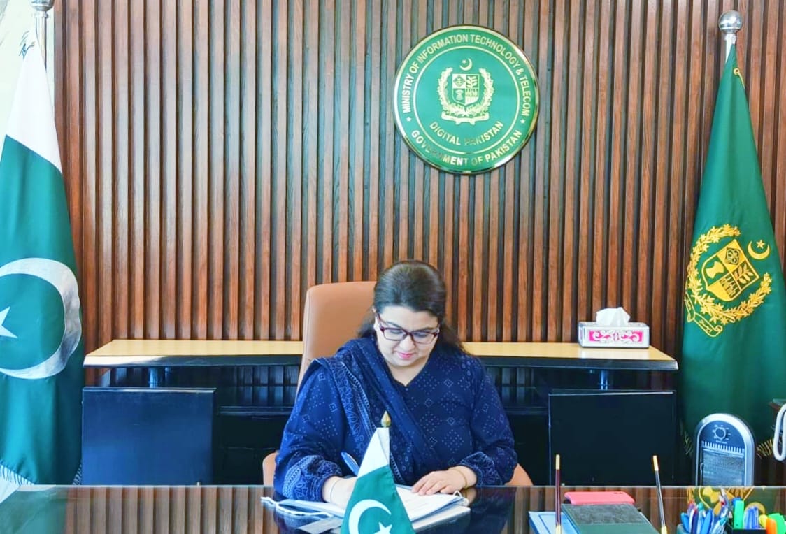 Ms. Shaza Fatima Khawaja took the charge as Minister of State for IT and Telecommunication on Tuesday. #MOITT @ShazaFK