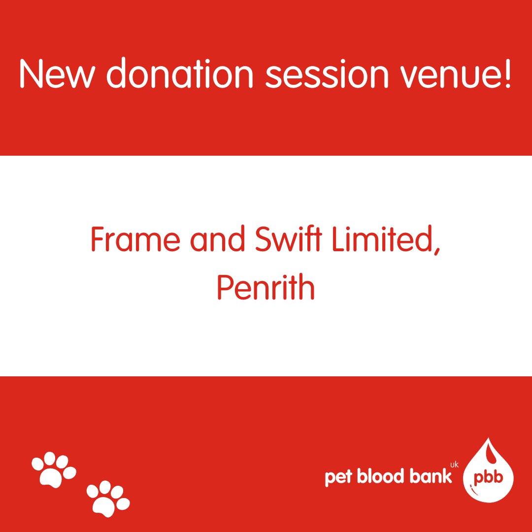 📣 Calling Penrith, we have a new venue coming on board to run sessions with us! Please help us spread the word about this great new venue which is helping to save lives 🐶 Register your dog now at petbloodbankuk.org/dogs. Thank you ❤️
