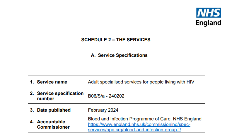 New national service specification for HIV out! 'HIV services are open access and & any adults with a diagnosis of HIV can self-refer to a provider of their choice, regardless of UK address' adult-specialised-services-for-people-living-with-hiv-v4.3.pdf (england.nhs.uk)