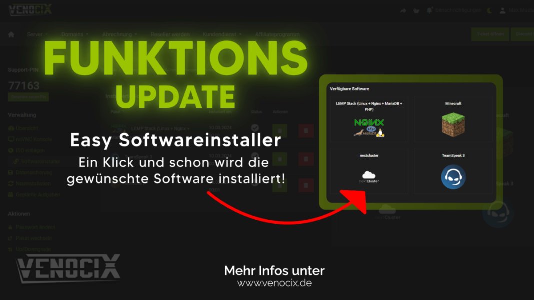 Heyy, 
wir haben gemeinsam mit <a href="/venocix/">Venocix Hosting</a> einen Auto-Installer für nextCluster entwickelt. 🚦

🏭- Jetzt ist es mit nur einem Klick möglich, ein Minecraft-Cluster aufzusetzen: venocix.de/go/nextcluster

🗿 - Für weitere Informationen - Discord: discord.gg/nextcluster

RT? 🔄/ ❤