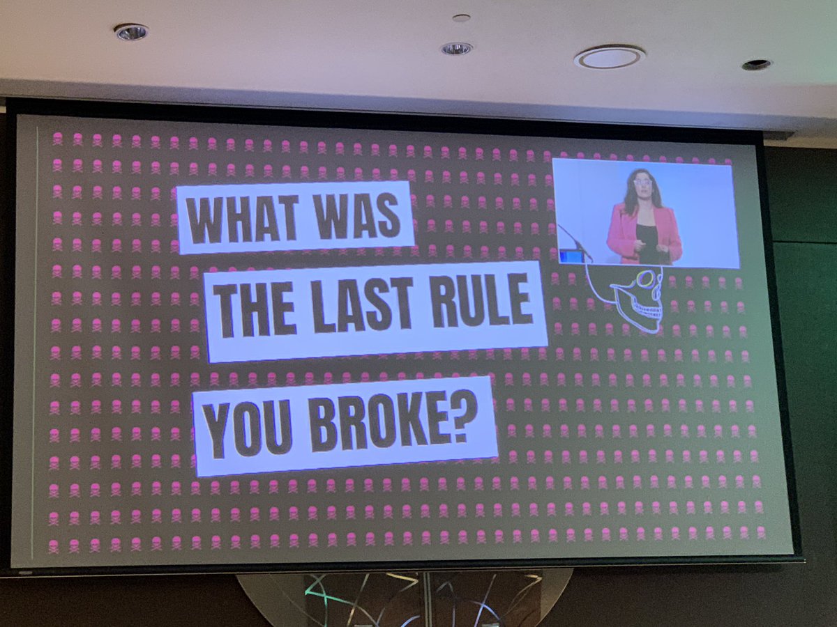 Great provocation to open #acevofest from Alex Barker @BeMorePirate What was the last rule YOU broke?