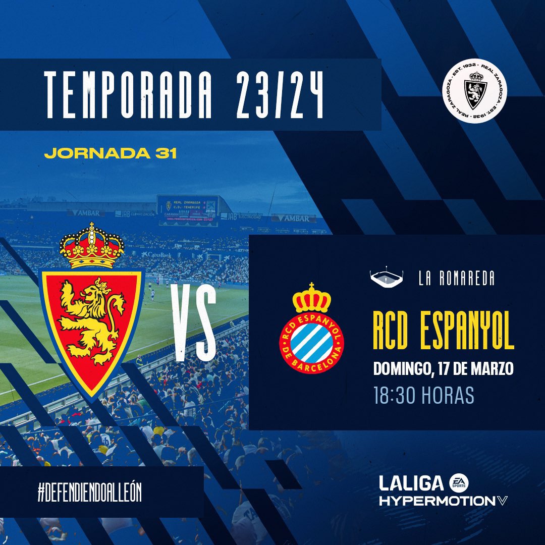 🎟️ VENDO entrada para el sector 407-GRADA NORTE LATERAL

🆚 RCD ESPANYOL
🏟️ La Romareda
🗓️ Domingo, 17 de marzo
⏰ 18:30 horas
💲 30€

#RealZaragozavsRCDEspanyol