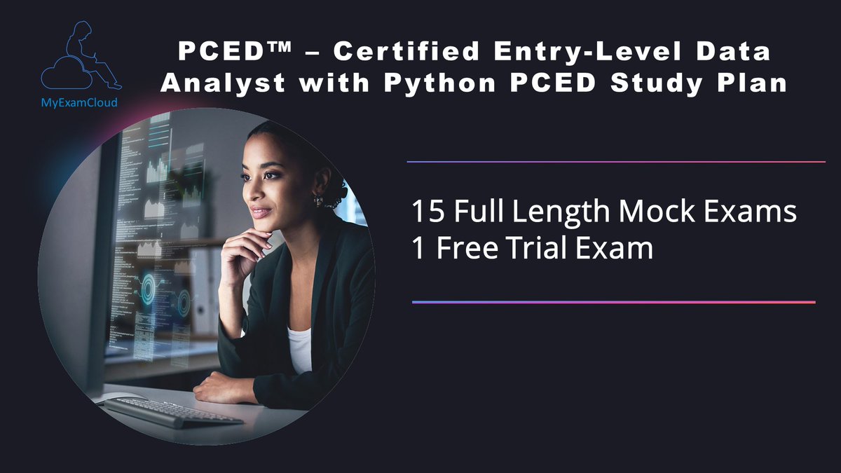 MyExamCloud PCED Practice Tests
myexamcloud.com/onlineexam/pce…

#python #pythoncertification #pccd #pced3001 #myexamcloud #freshers #software #coding #developers