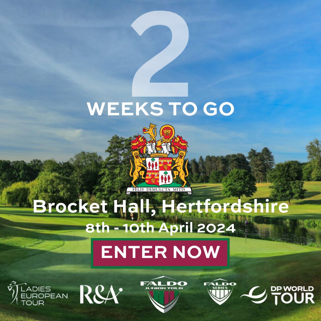 Just two weeks to go until the entries close to our first UK event of the year at The Melbourne Club @BrocketHall. Don’t miss out on competing at this superb venue, book today via our website. (faldoseries.com/the-faldo-juni…) #growingthegame #faldoseries #faldojuniortour