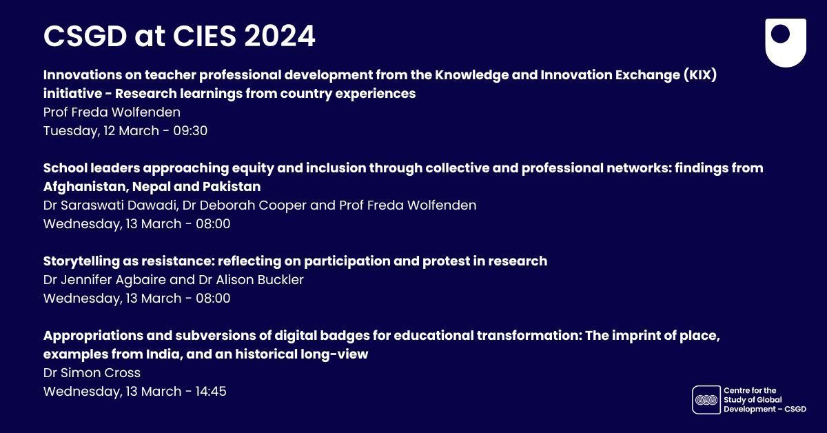 CSGD colleagues will be presenting at the Comparative and International Education Society conference this week, focusing on the conference theme 'The Power of Protest' @cies_us. #CIES2024 #EducationResearch