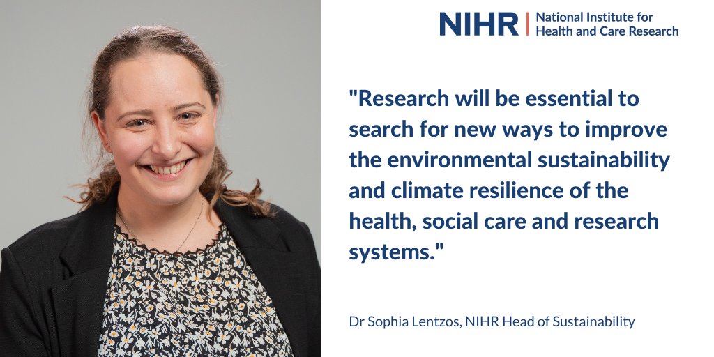 (1/3) Today, we’re launching a major new pledge to climate change and sustainability in health and social care research, setting out the steps we’ll be taking to engage in climate, health and sustainability research and capacity building. 🔽