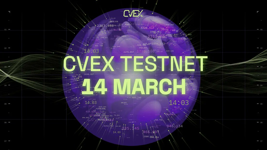 ✦ Crypto Valley Exchange (CVEX), a leading decentralized derivatives exchange (DDEX), is launching its Testnet, a milestone in DeFi trading.

✦ The Closed Testnet phase, starting March 14th, 2024, offers exclusive access to NFT holders, top affiliates, and CVEX Ambassadors.

✦
